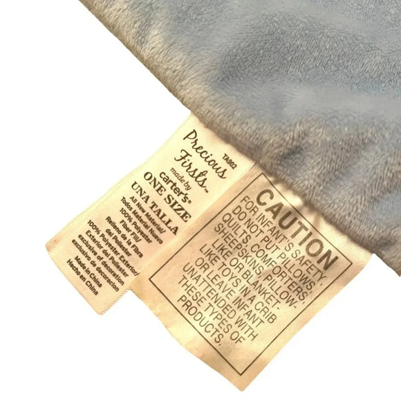 Precious Firsts Carter's Puppy Dog Security Blanket Blue Lovey Baby Ratt… - Picture 5 of 6